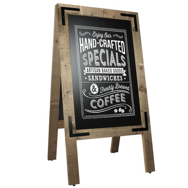 Krijtstoepbord Fabrique Steigerhout 75x135cm