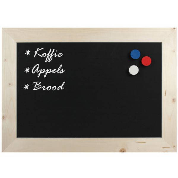 Magnetisch Krijtbord Hout Blank 40x50 cm
