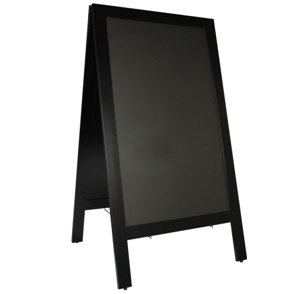 Krijtstoepbord Zwart 75x135 cm