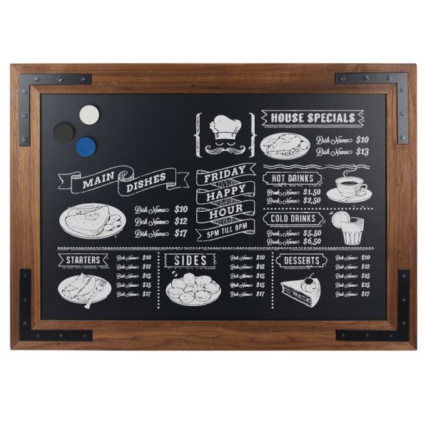 Krijtbord Magnetisch Noir 40x50 cm