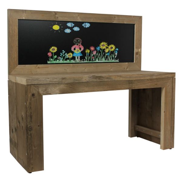 Speeltafel Krijtbord voor kinderen Steigerhout