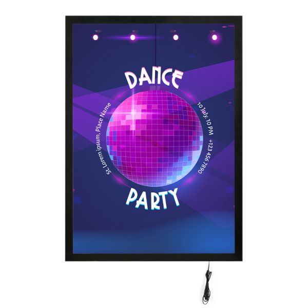 LED Bord Eco Magnetisch Zwart A2 - Art Print